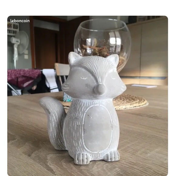 Fox grey cement small heavy statue! Sculpture! - Picture 13 of 13